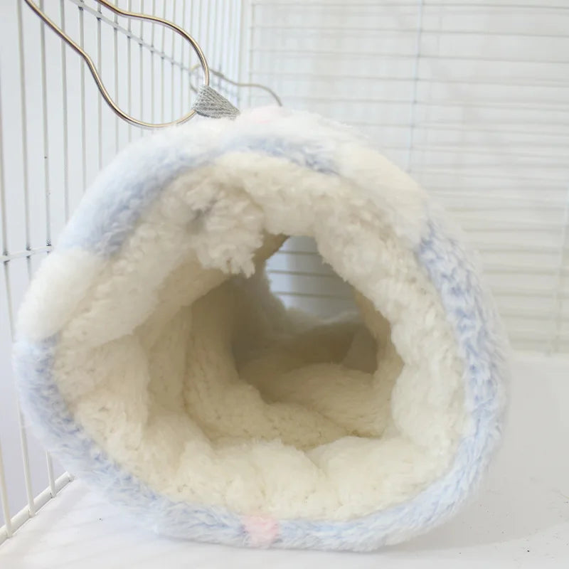 Pet Channel Nest Hamster Warm Channel Flower Branch Mouse Sugar Glider Mink Guinea Pig Guinea Pig Ultra-soft Plush Tunnel Nest